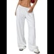 thumbnail image 1 of Pantalones Deportivos Rectos de Pierna con Cintura con Cordón para Mujer, Pantalones Casuales Holgados y Largos de Verano. XS, 1 of 9