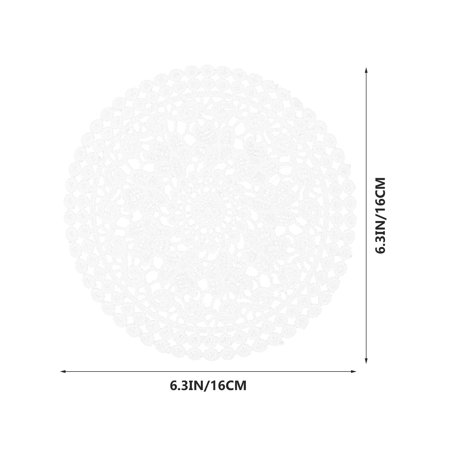 

6Pcs Round Hollow-out Coaster Household Cup Mat Table Heat Insulated Mat