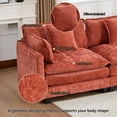 thumbnail image 5 of 41.1" Oversized Single Cloud Sofa Couch, Orange Modern Large Sectional Couches for Living Room, Chenille Fabric Modular Sectional Sofa, Deep Seat Modern Sofas Set, Sofas para Sala, 5 of 8