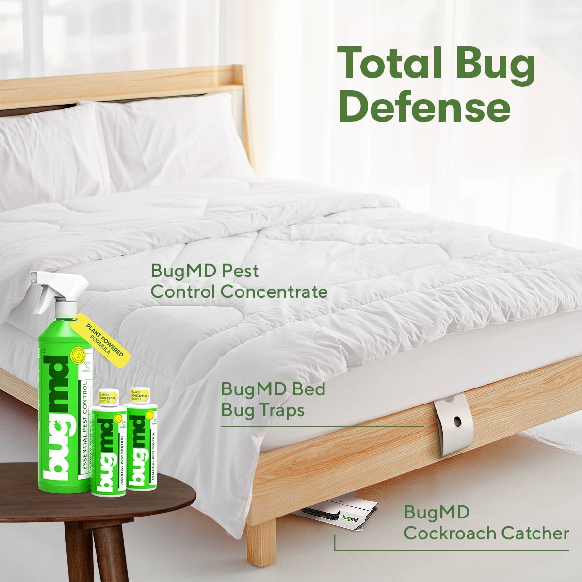 BugMD Pest Control Essential Oil Concentrate 3.7 oz (2-Pack), Plant-Powered  Bug Spray Quick Kills Flies, Ants, Fleas, Ticks, Roaches, Mosquitoes 2  Concentrates