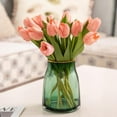 thumbnail image 3 of 20 Pcs Tulips Artificial Flowers Faux Tulip Stems Real Feel PU Tulips for Easter Spring Wreath Wedding Bouquet Centerpiece Floral Arrangement Cemetery Table Décor 14" Tall, 3 of 5