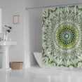 thumbnail image 3 of Coolnut Bath Shower Curtain Liners Green Tribal Pattern 60x72in Polyester Waterproof with 12 Curtain Hooks Bathroom Accessories Decoration, 3 of 6