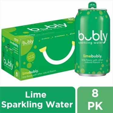 2X-Bubly Lime Flavored Sparkling Water Cans - 12 fl oz - 8 pk