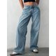 thumbnail image 1 of Pantalones vaqueros Vintage de tiro bajo para mujer, Jeans holgados de pierna recta ancha con bolsillo, ropa de calle para novio, Y2k, 1 of 4