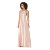 Adrianna Papell Beaded Neckline Mikado Halter Fit and Flare Gown Blush