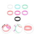 thumbnail image 1 of TABLZONE 7Pcs Unique Silicone Rings Assorted Color Breathable Flexible Rings for Gym, 1 of 7