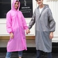 thumbnail image 4 of 2 juegos de impermeable de una sola pieza para senderismo al aire libre, impermeable no desechable para adultos, impermeable transpirable grueso de EVA, 4 of 5