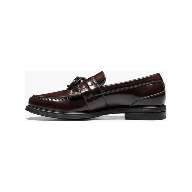 Nunn Bush Men\'s Sz 11.5 M Polished Leather Kiltie Tassel SlipOn Burgundy Comfort Nunn Bush Mens Keaton Kiltie Tassel Loafer Slip On 12  main image 3