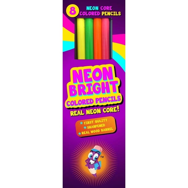 Lápices de colores DDI Neon Bright de 8 colores (caja de 24)