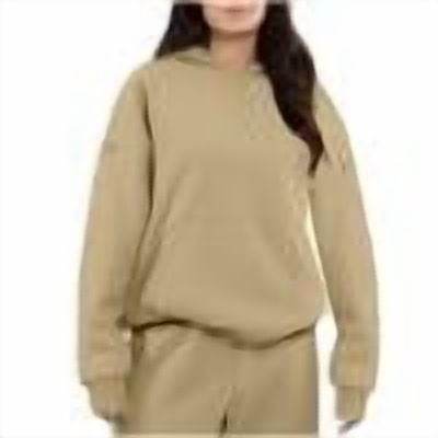 ZQGJB Fashion Womens Cargo Hoodie Tops Lightweight Casual Fall Winter Long Sleeve Hooded Pullover Sweatshirts Loose Oversized Comfy Outwear Coat with Multi-Pockets Khaki XXL