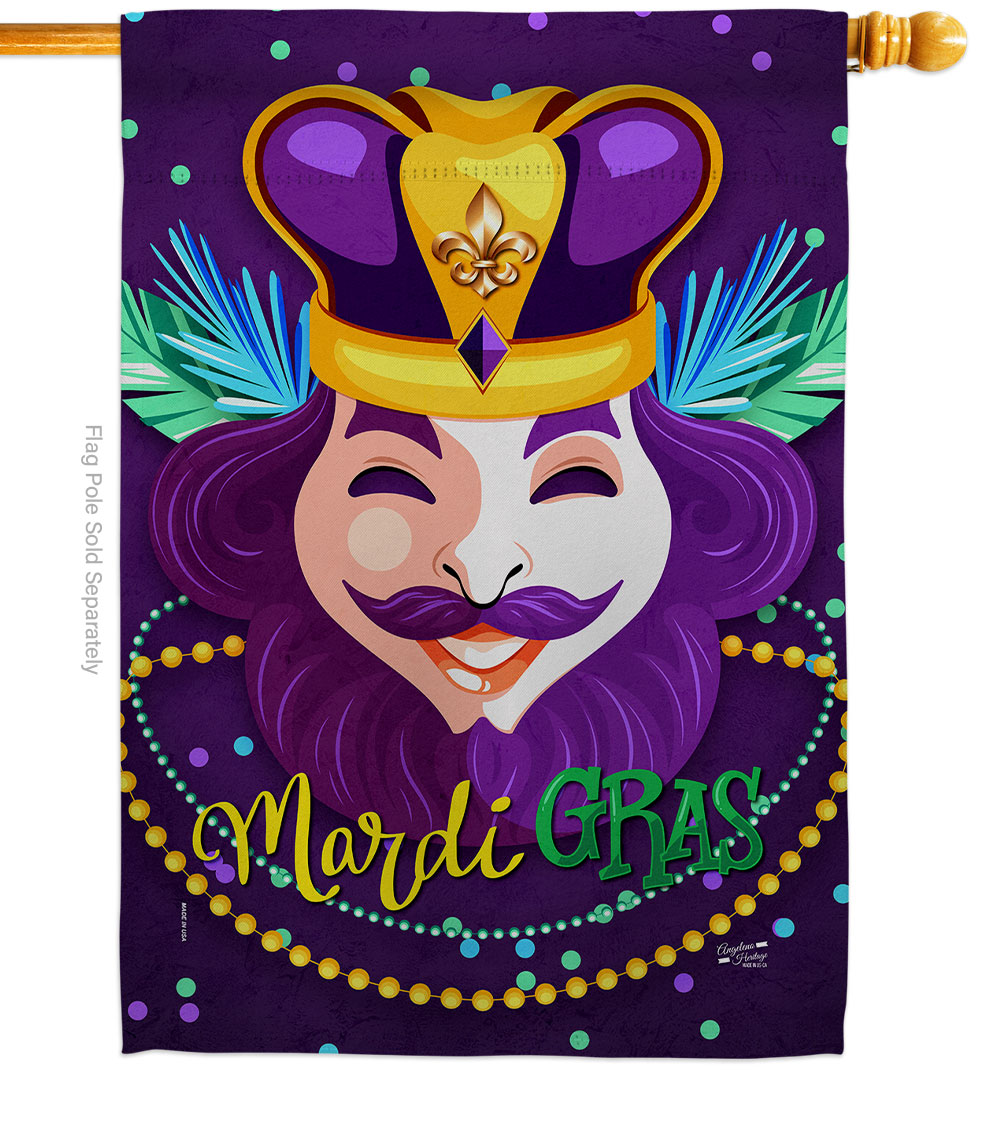 mardi gras house flag