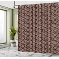 thumbnail image 5 of Ambesonne Brown Paisley Shower Curtain, Oriental Damask Art, 69"Wx70"L, Chestnut Brown Eggshell, 5 of 5