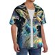 thumbnail image 2 of Fotbe Colorful Stained Glass Deer Camisa Estampada de Manga Corta para Hombre, Casual de Verano, Estilo Playero, Sin Arrugas-3X-Large, 2 of 5