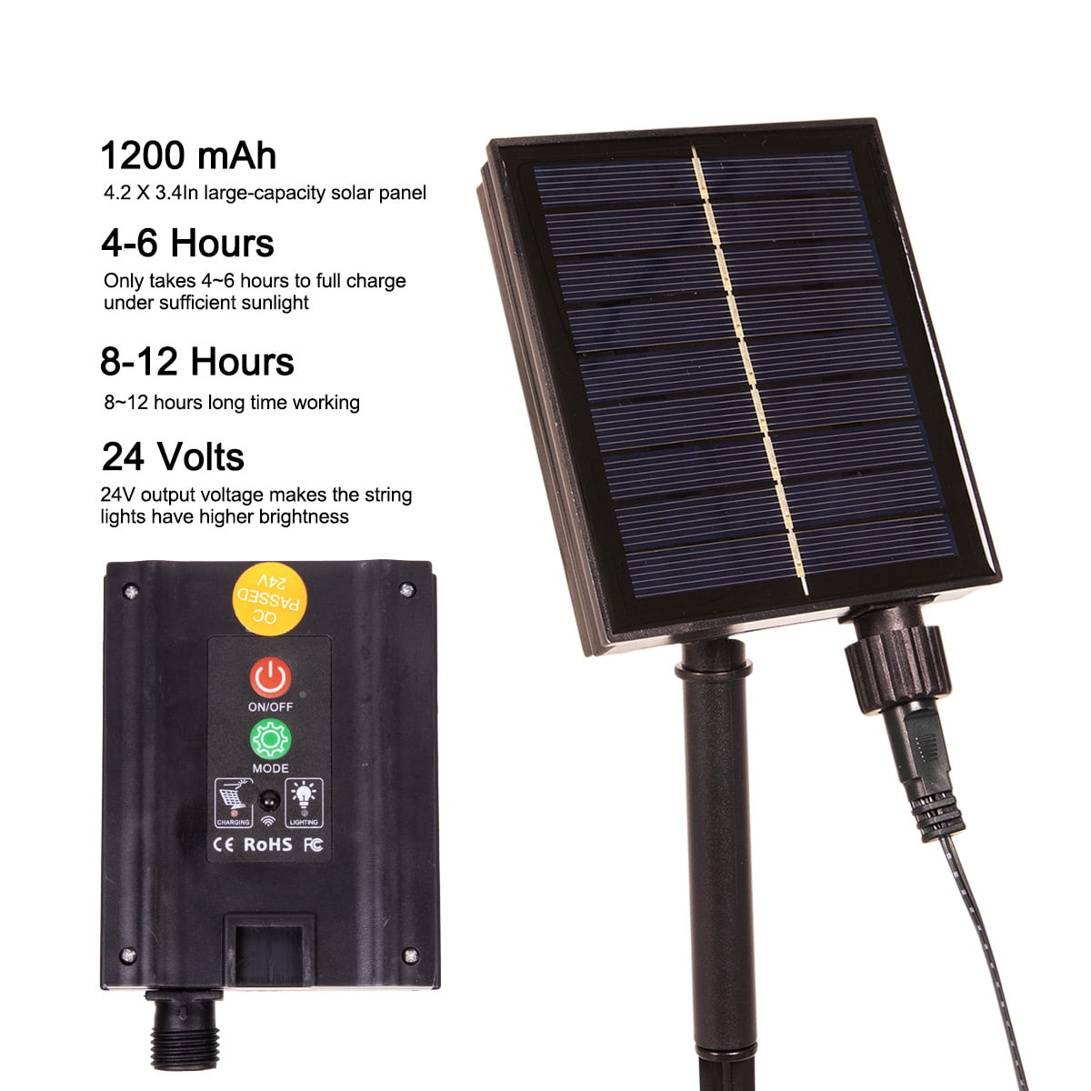 RESNICE 100FT Solar String Lights for Outside 300 LED High Bright Outdoor Waterproof Solar Powered String Lights with Remote for Tree Garden Backyard Patio Porch