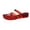 Red, variant on Clear Jelly Slide Sandals for Women Slip On Closed Round Toe Mesh Hollow Flat Mary Jane Mules Beach Jellies Comfortable Buckle Strap Slippers Shoes Black Size 40