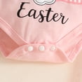 thumbnail image 5 of mgoYE Baby Girl Clothes 3Months Baby Girl Easter Outfit Ruffles Sleeve Bunny Carrot Printed Romper Short with Headband Summer Clothes(Red,12-18 Months), 5 of 9