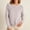 Style20-Gray, variant on Women Crew Neck Rhinestone Knit Fashion Top Sweaters Relaxed Long Sleeve Solid Autumn Winter Casual Pullovers