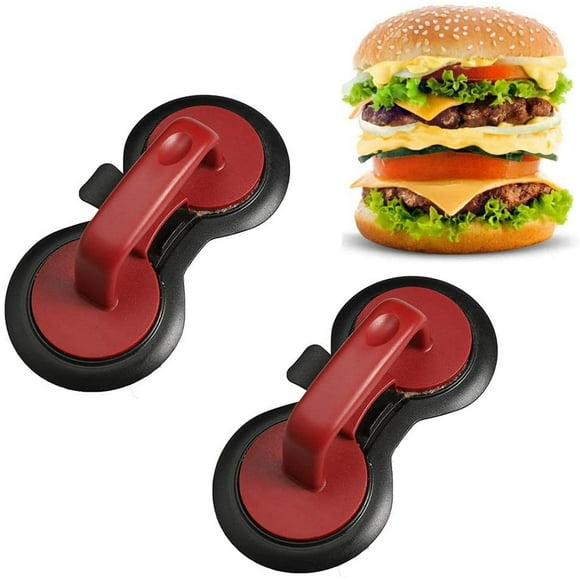 2 PCS Double Hole Non-Stick Burger Press Mold, Hamburger Press Patty Maker Making Tool for Kitchen Grilling Cooking, Fits Stuffed Burgers, Beef Meat Patties