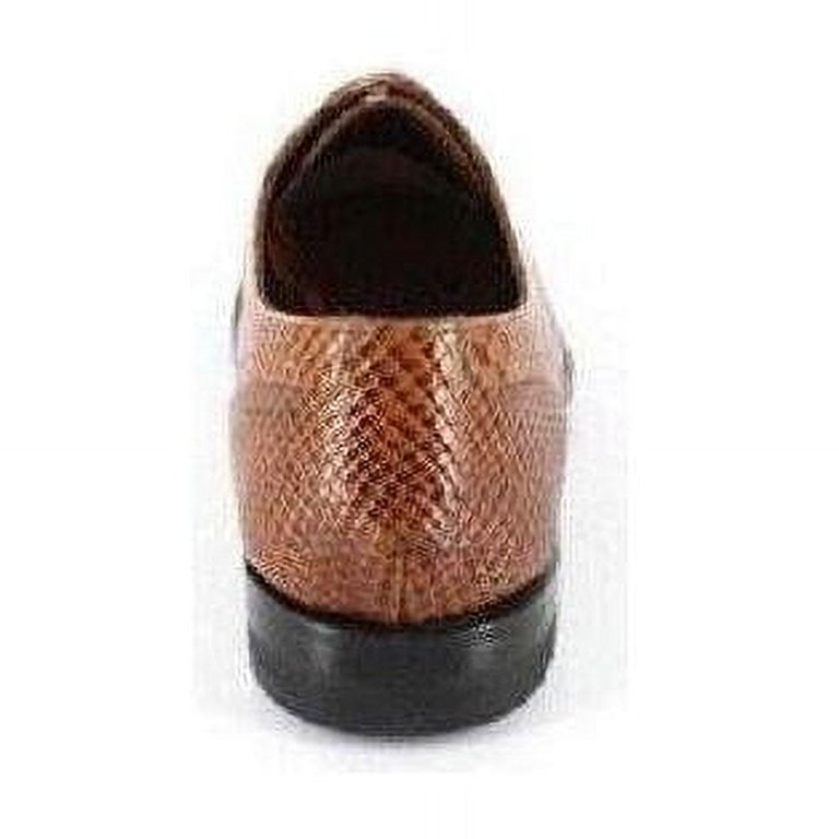 Madison Stacy Adams Anaconda Print Leather Shoes Tan 00055  display picture 2