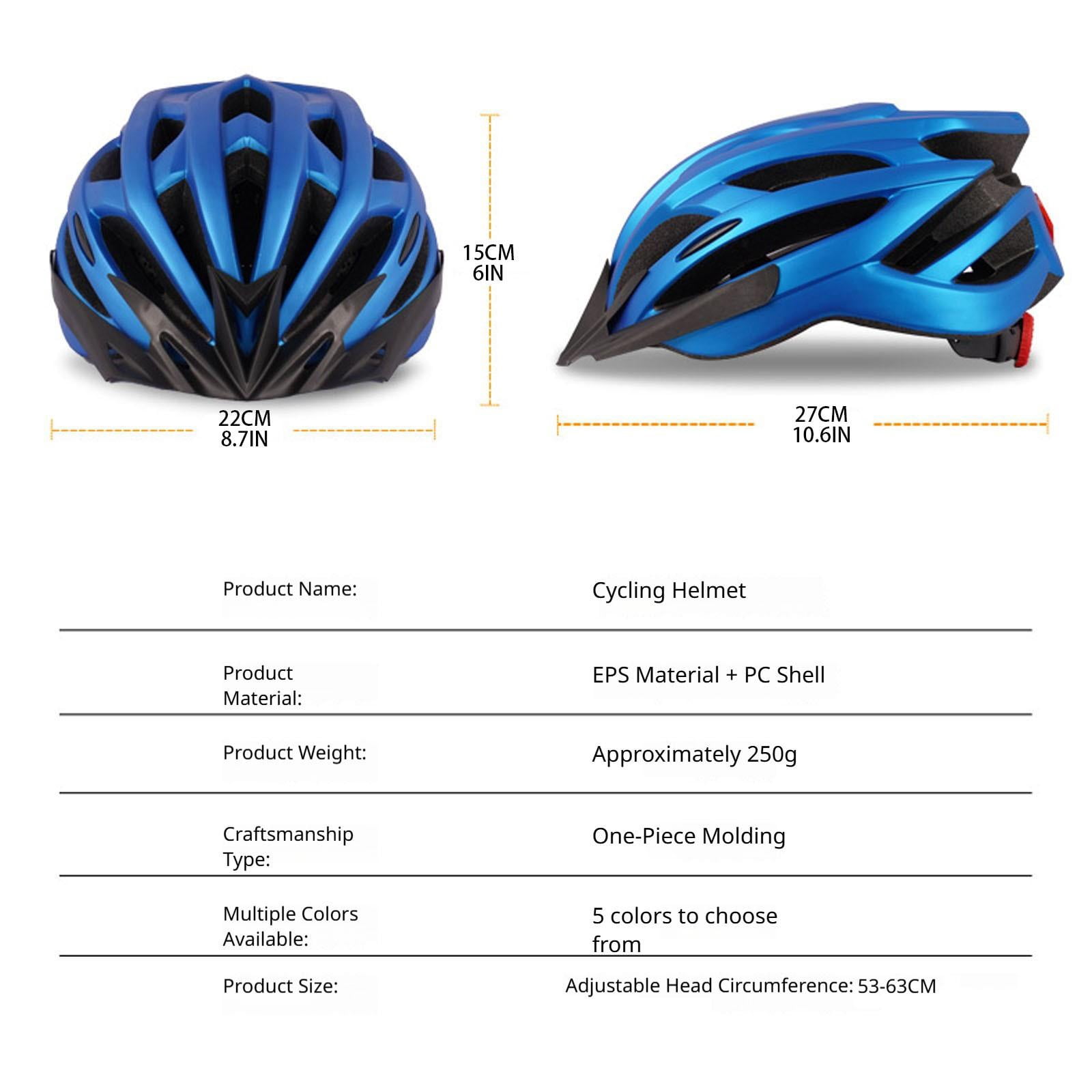 Road Bike Helmet Mountain Bike Helmet Adult Bike Helmet One Piece Integrated Helmet Street Bike Helmet for Urban Commuting Trail Riding Black 1 Pack
