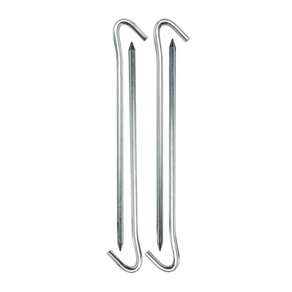 Coghlan's Steel Tent Pegs 7" 4-Pack,Rust-Resistant,1-Inch Hook, Ideal for Lightweight Tents, Tarps, Nets