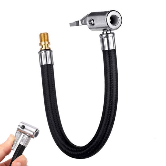 Tire Inflator Extension Hose 3.9 in/10 cm, 300PSI Air Pump Connector with Chuck for Car, Bike, Motorcycle Tire Inflation