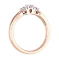 thumbnail image 2 of 1/4 Carat Three Stone Engagement Ring Band in 14K Rose Gold (Ring Size 10.5), 2 of 4