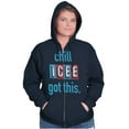 thumbnail image 3 of Official Icee Logo Chill I Got This Unisex Plus Size Zip Hoodie Brisco Brands 2X, 3 of 5