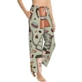 thumbnail image 2 of Haiem Coffee Makers Macaroons Chocolate Women's Pajama Pants Ultra Lightweight Pjs Bottoms Sleepwear Bottom Pants With Pocket Drawstring-X-Large, 2 of 9