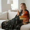 thumbnail image 4 of Highland Cow Blanket Fleece Throw for Couch Bed Sofa Travel and Camping, Soft Plush Throw Blanket for for All Seasons 40"x50" - Warm Plush Throw Blank for Women, Men, 4 of 16
