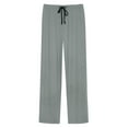 thumbnail image 5 of zbxnLI Men's Pajama Pants Wide Leg Sleep Pants Elastic Waist Drawstring Pj Bottoms Lounge Pants with Pockets, 5 of 6