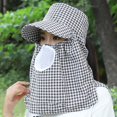 thumbnail image 3 of RUIG Bowing Hat Summer Women's Sun Hat Along The Large Outdoor Tea Plucking Hat Face Visor Visor, 3 of 3