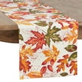 thumbnail image 2 of Saro Lifestyle Embroidered Autumn Leaves Table Runner, 2 of 5
