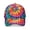 Red and Green Tie Dye Pattern, variant on Red and Yellow Tie Dye Pattern Baseball Cap, Outdoor Travel Cap with Snap Closure & Sweatband, Polyester Construction Gifts for Unisex Men Women