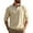 Beige, variant on Men's Polo Shirts Lightweight Casual 3/4 Sleeve Button Up Collared Golf Tops with Pocket Loose Fitting Breathable Trendy Dress Shirts for Men Beige L