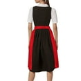 thumbnail image 4 of GDREDA Oktoberfest Bavarois Tablier Mi-Long Classique Uni pour Femme avec Liens pour Robe de Fête pour Rassemblements Festifs, 4 of 8