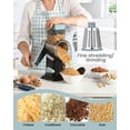 thumbnail image 3 of M Buder Rotary Cheese Grater with 3 Interchangeable Blades, Hand Crank Cheese Shredder Vegetable Chopper , Mandoline Slicer, Suction Base, Gray, 3 of 10