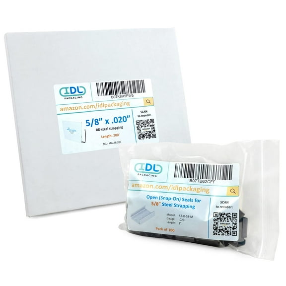 IDL Packaging Refill for Portable 5/8" Steel Strapping Kits, 1400 lbs. Break Strength