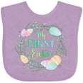 thumbnail image 3 of Inktastic My First Easter Pastel Colored Wreath Boys or Girls Baby Bib, 3 of 4