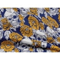 thumbnail image 4 of oneOone Rayon Orange Fabric Floral & Skull Sewing Material Print Fabric By The Yard 56 Inch Wide, 4 of 6