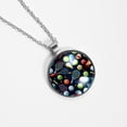 thumbnail image 4 of Tennis Women's Glass Circular Pendant Necklace, 4 of 5