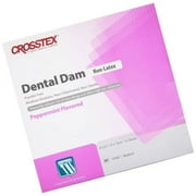 Crosstex Dental Dam Non-Latex 6x6 (15 sheets) Peppermint Flavor