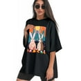 thumbnail image 3 of Plus Size Shirt for Women Black Tops for Women Short Sleeves Shirt for Women Easter 140 T Shirt Crewneck Shirt for Women 2XL, 3 of 5