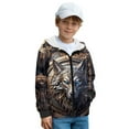 thumbnail image 2 of Xixirimido Steampunk Wolf Gear Printed Hoodies for Girls Boys Zip Up Hoodie Sweatshirt Teen Lightweight Fall Winter Jacket Casual Long Sleeve Pullover Top for 9-11 Years, 2 of 7
