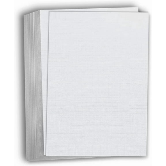 Hamilco 5x7 Gray Linen Cardstock Paper Blank Index Cards Flat Card Stock 80lb Cover 100 Pack