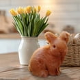 thumbnail image 4 of Luoshdecor Flocked Bunny Easter Decorations,Artificial Brown Moss Rabbit Sculpture Easter Decoration Party Gifts Table Graden Home Decoration, 4 of 7