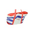 thumbnail image 2 of DALIX Striped Boat Bag Premium Cotton Canvas Tote in Royal Red White, 2 of 8
