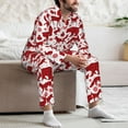thumbnail image 7 of Daiia red plaid Moose Bunny bear for Men's Long-Sleeved Pajama Set – Soft & Comfortable Sleepwear Button-Up Pajamas Cozy Lounge Wear-Medium, 7 of 7