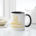 thumbnail image 6 of CafePress - 2 Dont Tread On Me Yellow Print Mug - 11 oz Ceramic Mug - Novelty Coffee Tea Cup, 6 of 6