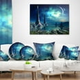 thumbnail image 4 of Designart The Towers of Gremor Alien Planet - Abstract Throw Pillow - 18x18, 4 of 5